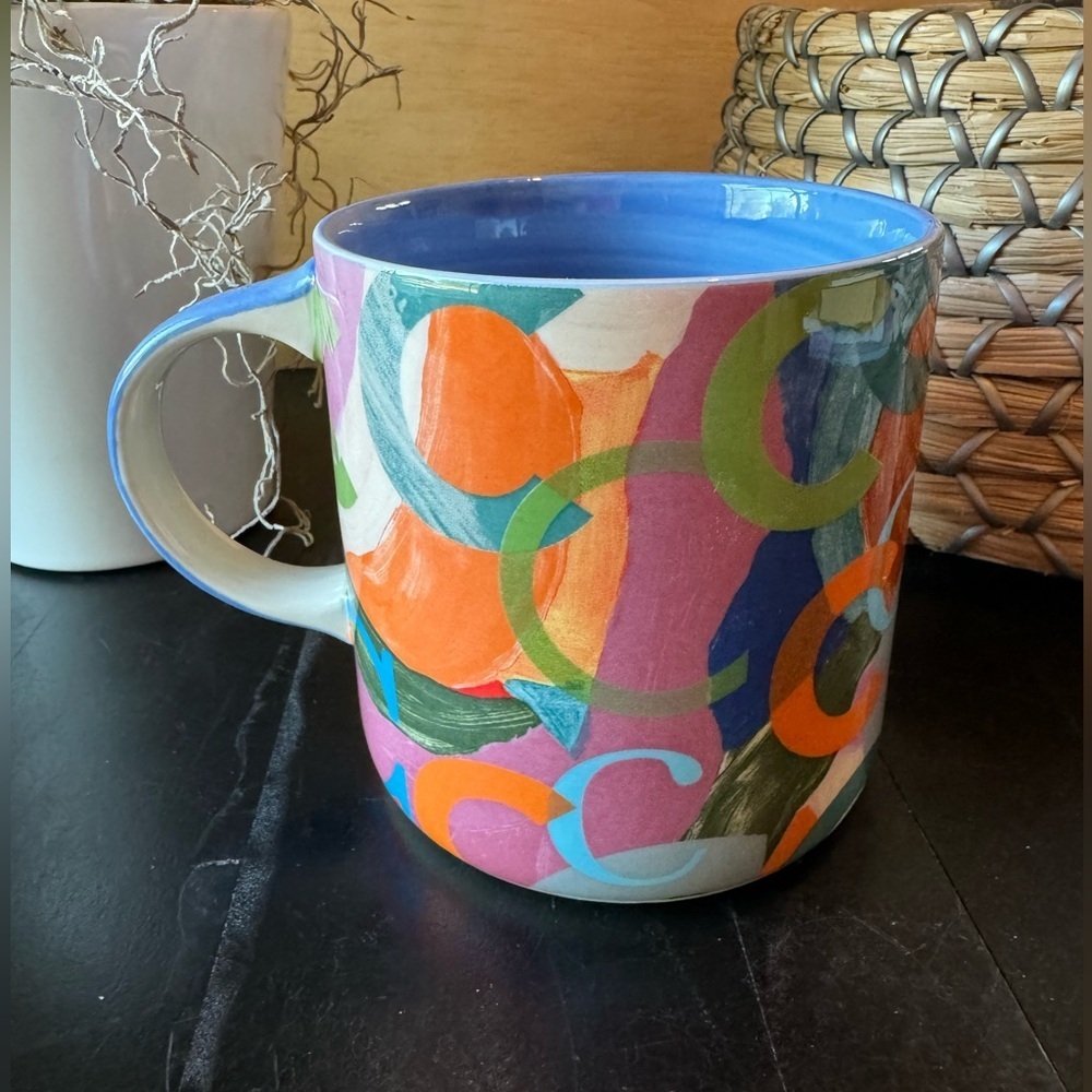 ANTHROPOLOGIE Multi-Colored Lottie Initial Monogram ‘C’ Mug